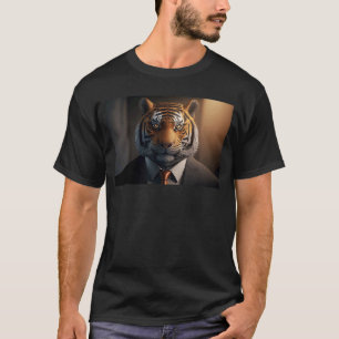 Tigerportrait in einem Anzug T-Shirt