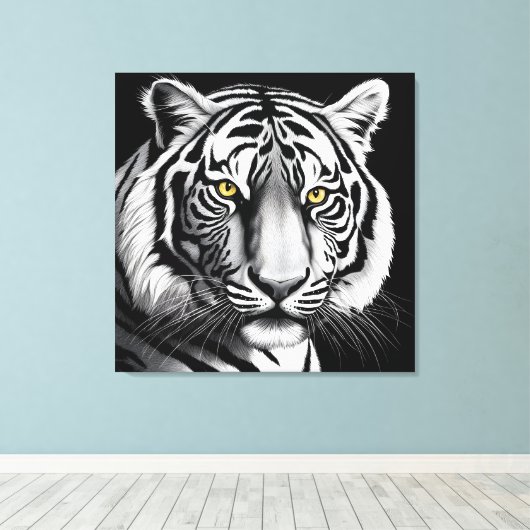 Tigerportrait Leinwanddruck (Insitu (Holzboden))
