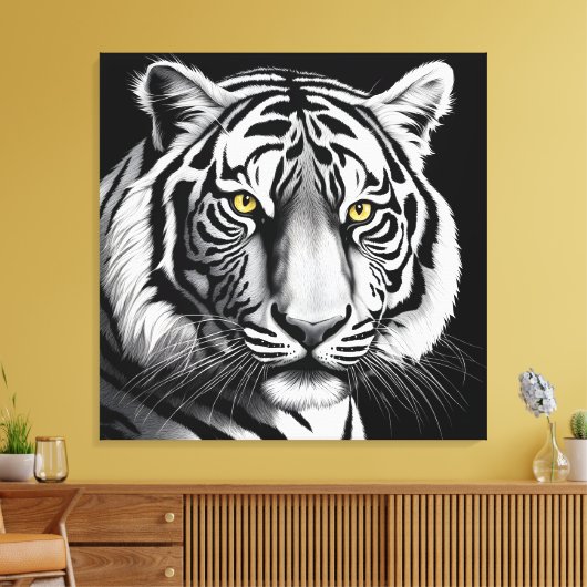 Tigerportrait Leinwanddruck (Insitu (Wohnzimmer))
