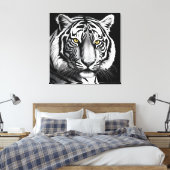 Tigerportrait Leinwanddruck (Insitu (Schlafzimmer))