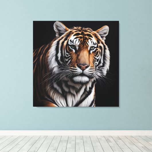 Tigerportrait Leinwanddruck (Insitu (Holzboden))