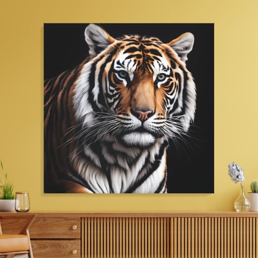 Tigerportrait Leinwanddruck (Insitu (Wohnzimmer))