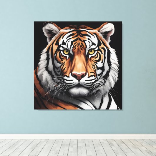 Tigerportrait Leinwanddruck (Insitu (Holzboden))