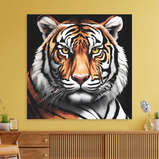 Tigerportrait Leinwanddruck (Insitu (Wohnzimmer))