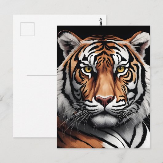 Tigerportrait Postkarte (Vorne/Hinten)