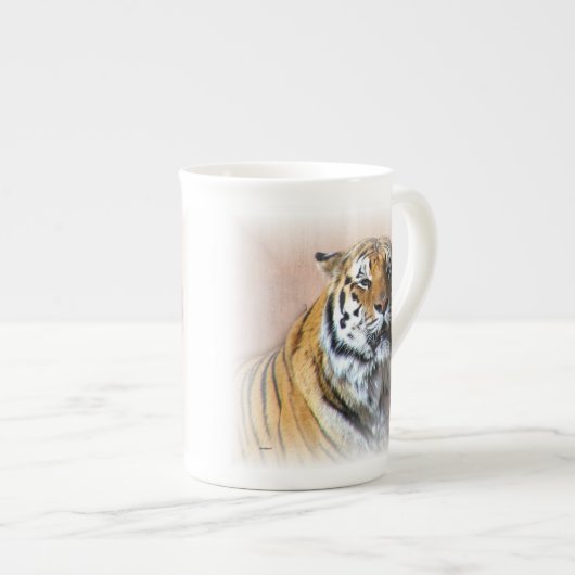 Tigerporträt Porzellantasse (Vorderseite Rechts)