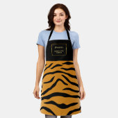 Tigerprint berufliches Schwarzgold Schürze (Getragen)