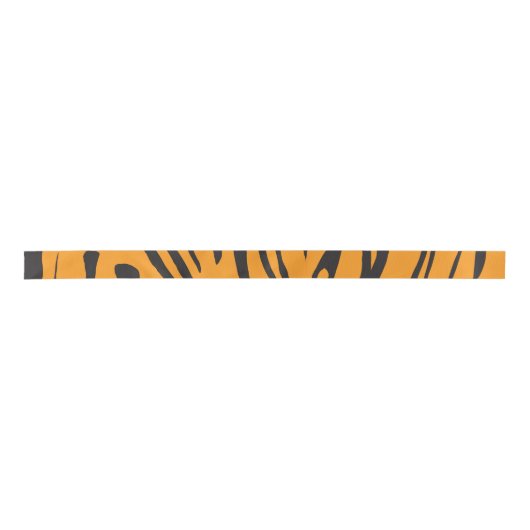 Tigerprint orange und schwarz satinband (Vorderseite)