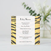 Tigerprint, Tigerstreifen, Dschungel, Babydusche Einladung (Stehend Vorderseite)