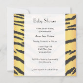 Tigerprint, Tigerstreifen, Dschungel, Babydusche Einladung (Vorderseite)