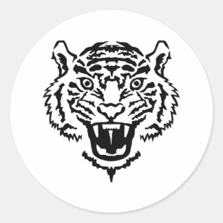 Tigerrost Runder Aufkleber