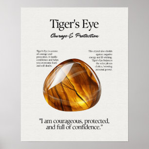 Tigers Augen-Kristall-Karte Poster