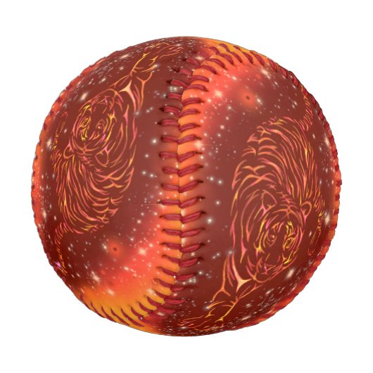 Tigers Baseball läuft in Galaxy Starry Night (Schrägansicht)