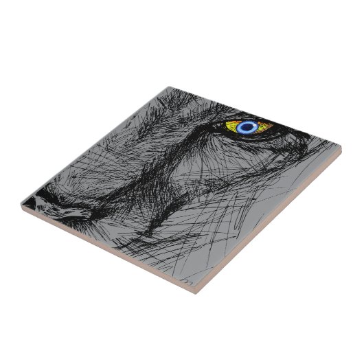 Tigers Blick Keramik Tile Fliese (Seite)