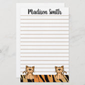 Tigers Briefpapier (Vorne/Hinten)