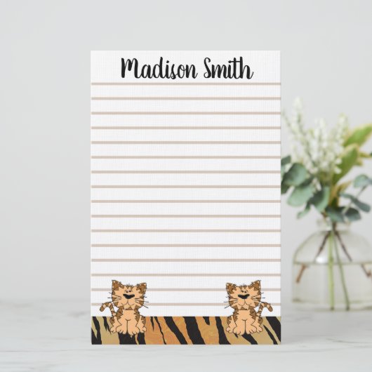 Tigers Briefpapier (Stehend Vorderseite)