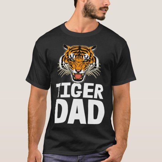 Tigers Dad Roaring Tiger Tees Men's Tiger Face (Vorderseite)