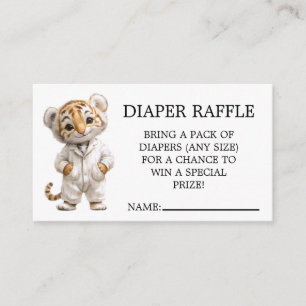 Tigers Diaper-Raffel beim fantastischen Pyjama-Umz Begleitkarte