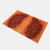 Tigers Doormat Running In Starry Night Welcome Fußmatte (Schrägansicht)