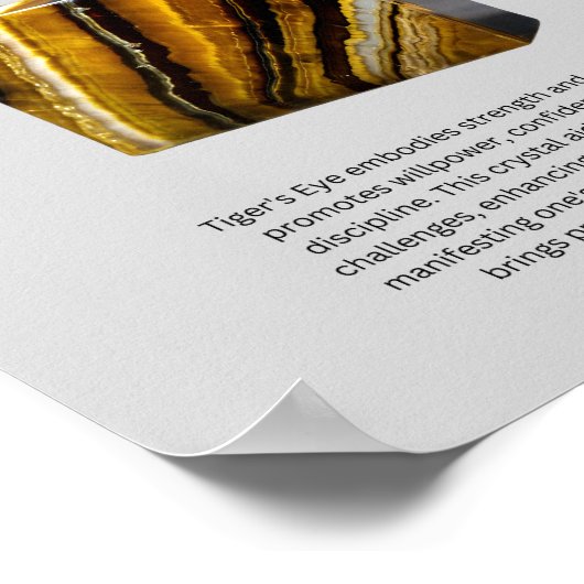 Tiger's Eye Crystal Bedeutung Poster (Ecke)
