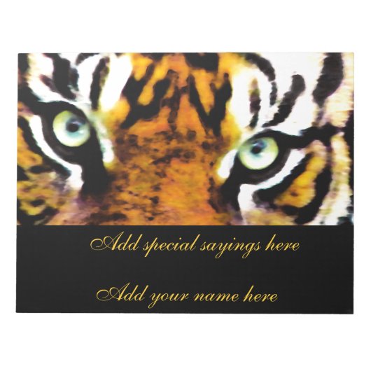 TIGER'S EYE NOTIZBLOCK (Vorderseite)