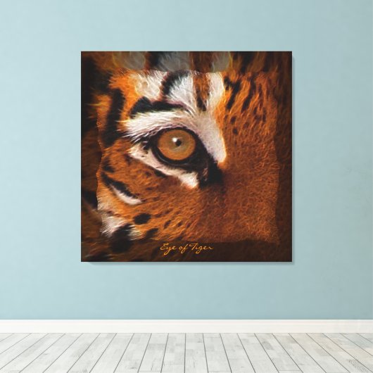 Tiger's Eye Wildlife Supporter Kunst auf Leinwand  (Insitu (Holzboden))