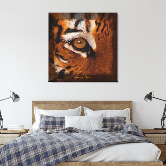 Tiger's Eye Wildlife Supporter Kunst auf Leinwand  (Insitu (Schlafzimmer))