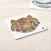 Tiger's Face Square Paper Coaster Rechteckiger Pappuntersetzer (angewinkelt)
