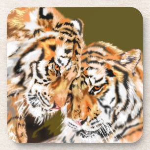 Tigers Family Untersetzer-Geschenk Getränkeuntersetzer