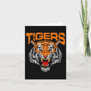 Tigers Football School Sport gestört Game Day Karte