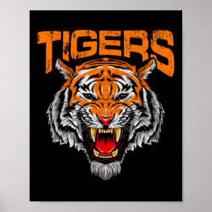 Tigers Football Schule Sport Bedrängte Spieltag  Poster