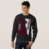 Tigers Football Silhouette Tackle Maroon White Lov Sweatshirt (Vorne ganz)