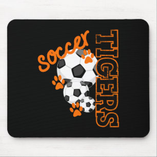 Tigers Fußball-Maskottchen Pfotenabdrücke T-Shirt Mousepad