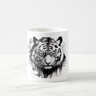 Tigers Head auf einer Kaffee-Tasse Sammler Set Kaffeetasse