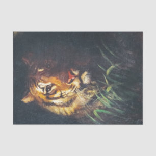 Tiger's Head Gemälde von Abbott Handerson Thayer Seidenpapier