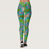 Tigers in the pink lotus pond leggings (Rückseite)