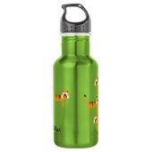 Tigers Kinder Big Cats Wasserflasche mit Namen (Rückseite)