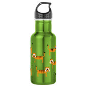 Tigers Kinder Big Cats Wasserflasche mit Namen (Vorderseite)