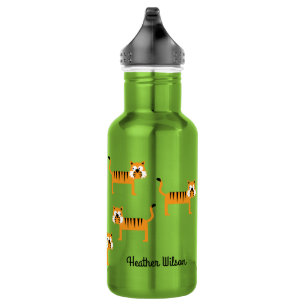 Tigers Kinder Big Cats Wasserflasche mit Namen