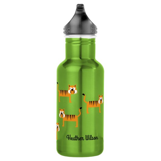 Tigers Kinder Big Cats Wasserflasche mit Namen (Rechts)