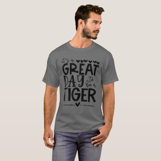 Tigers Lehrer Schule Sport Fan Team Geist Großer T-Shirt (Vorne ganz)
