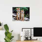 Tigers, männlich und weiblich, poster (Heimbüro)