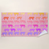 Tigers Painting Style Beach Handtuch (Vorderseite)