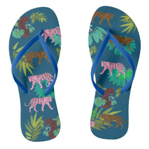 Tigers Pattern Badesandalen