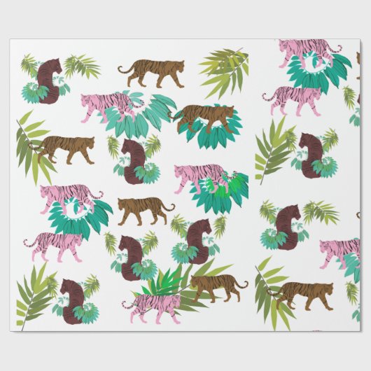 Tigers Pattern Geschenkpapier (Flach)