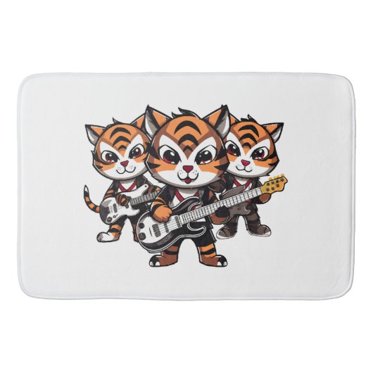 Tigers Playing Band Badematte (Vorderseite)