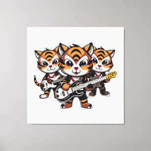 Tigers Playing Band Leinwanddruck