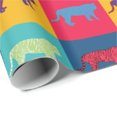 Tigers Pop Art Geschenkpapier (Rolleneckpunkt)