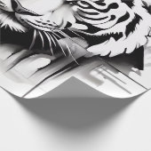 Tigers Portrait mit Atemberaubendem Design Geschenkpapier (Ecke)