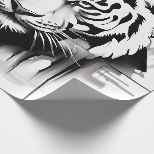 Tigers Portrait mit Atemberaubendem Design Geschenkpapier (Ecke)